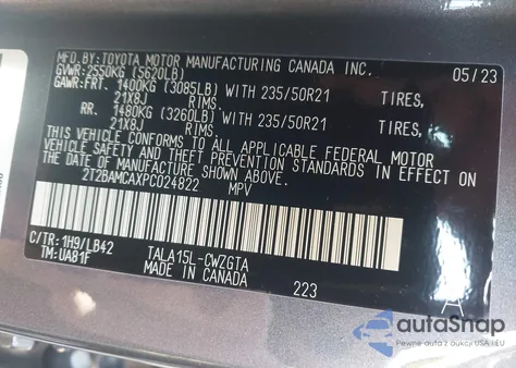 2023 Lexus Rx 350 Premium Plus from USA, damaged, VIN 2T2BAMCAXPC024822